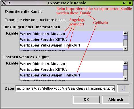 Dialog Exportieren. (Bitte mit Internet verbinden.)