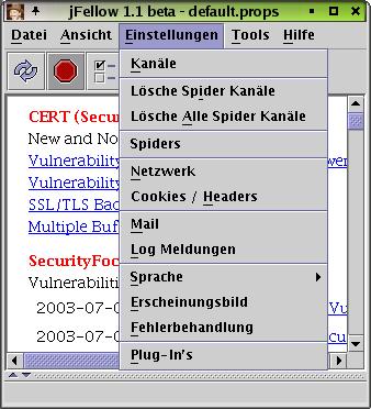 Menü Einstellungen. (Bitte mit Internet verbinden.)